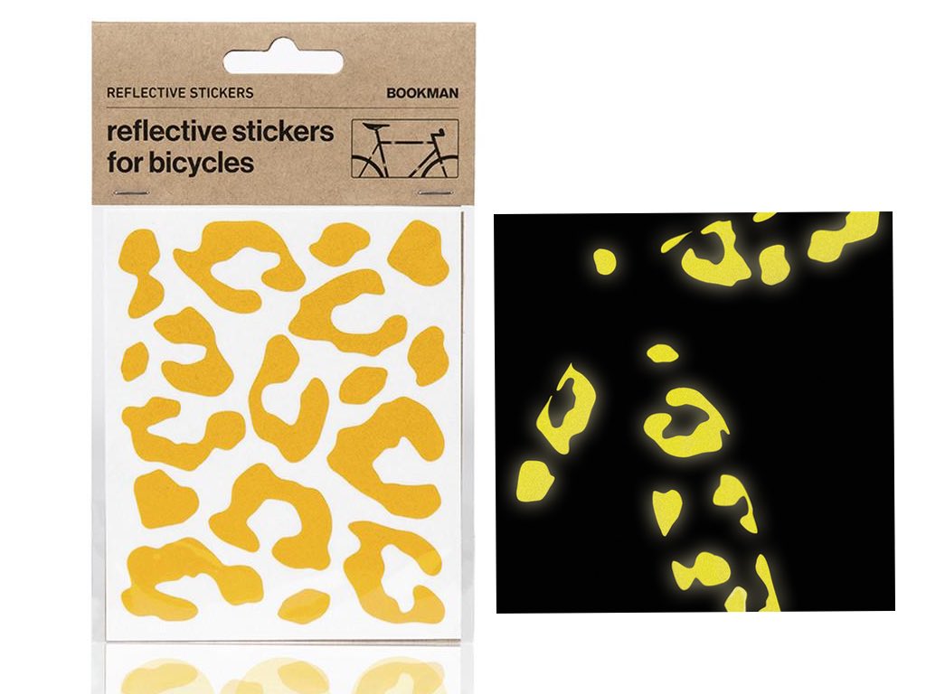 Stralende fietsstickers in luipaardenpatroon
