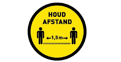 Houd 1,5 m afstand