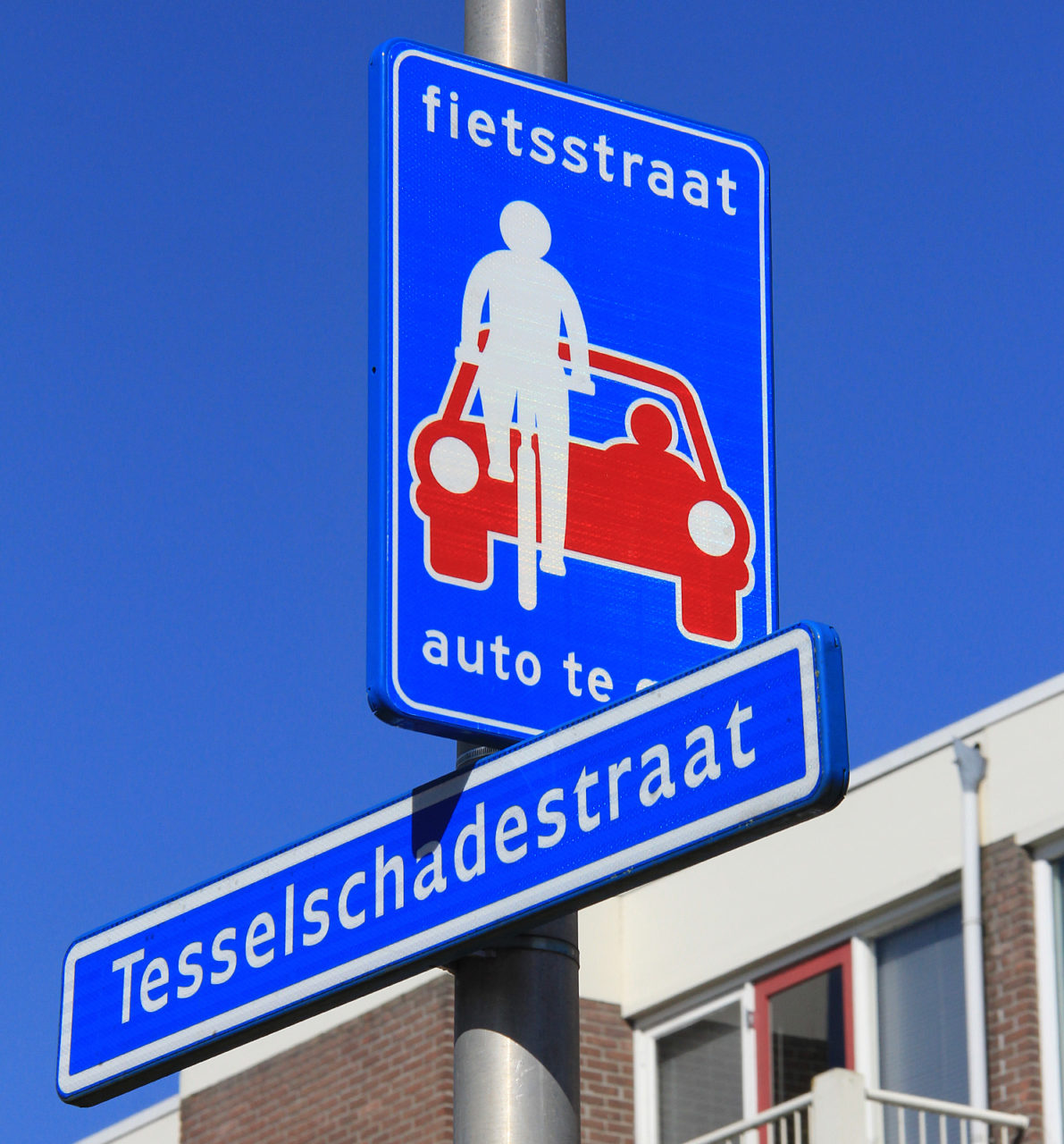 Foto: Tesselschadestraat negende fietsstraat in Zwolle