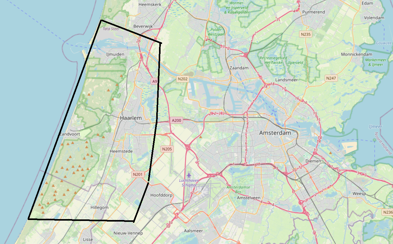 Regio Haarlem Fietsersbond. Kaart Google Maps
